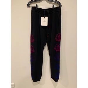NWT Moncler Ombré Logo Cotton Joggers